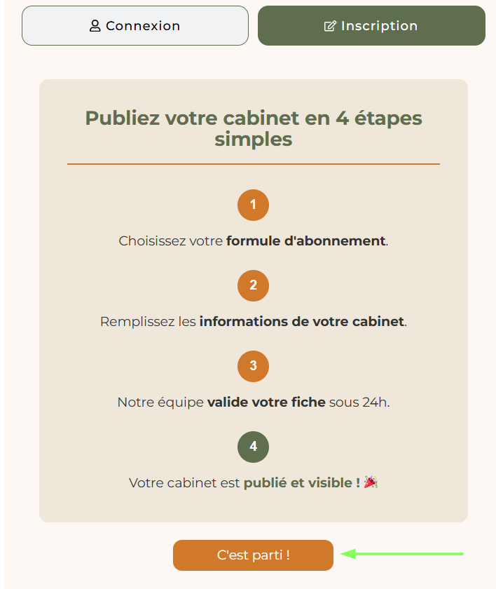 Clic sur C'est parti