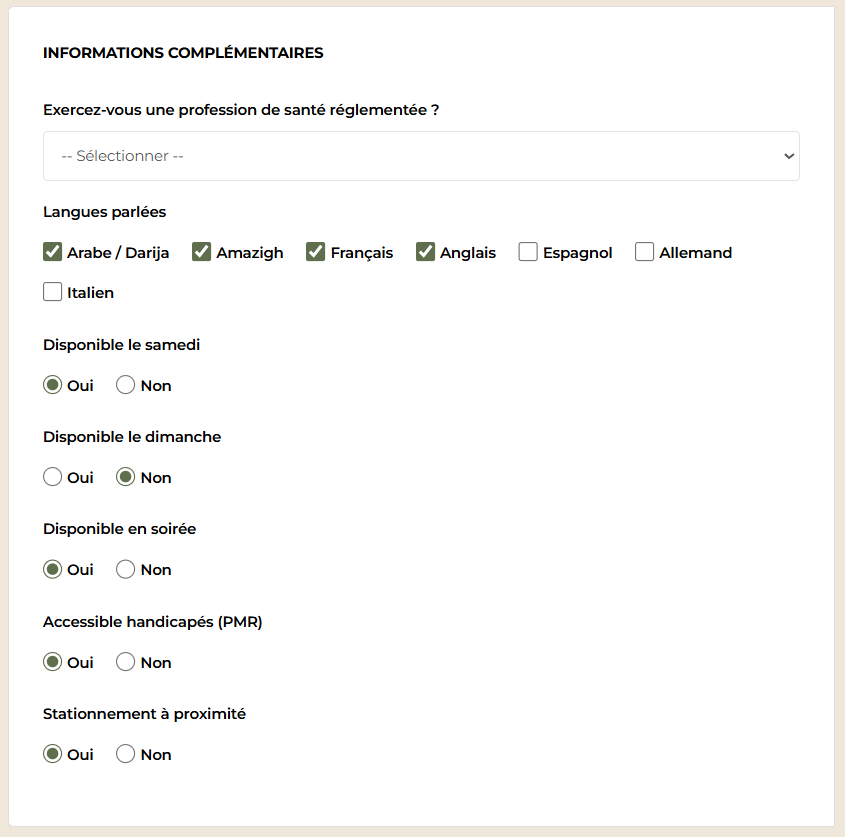 Informations complémentaires